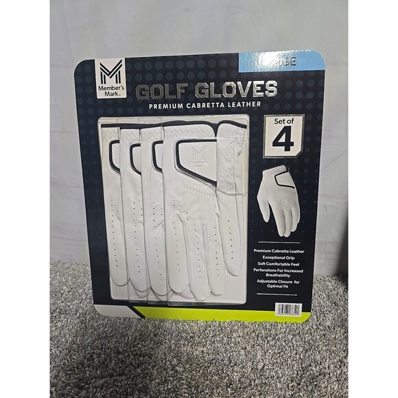 Member's Mark Premium Cabretta  Leather Golf Gloves, Set of 4, Large - Picture 1 of 6